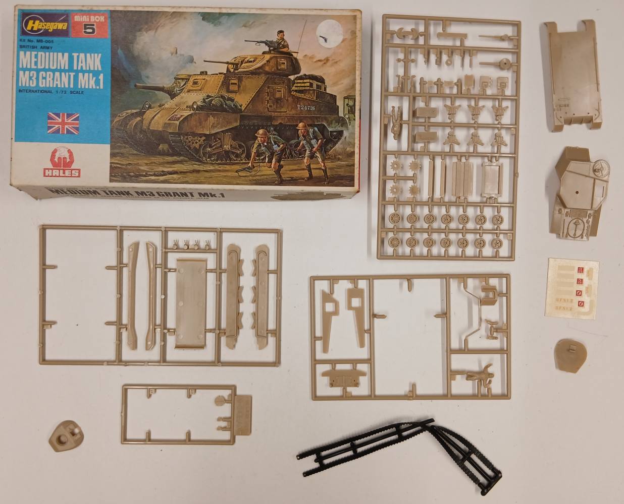 KINGKIT MODEL SCRAPYARD HASEGAWA MB-005 MEDIUM TANK M3 GRANT MK.1 NO INSTRUCTIONS Salvage Yard