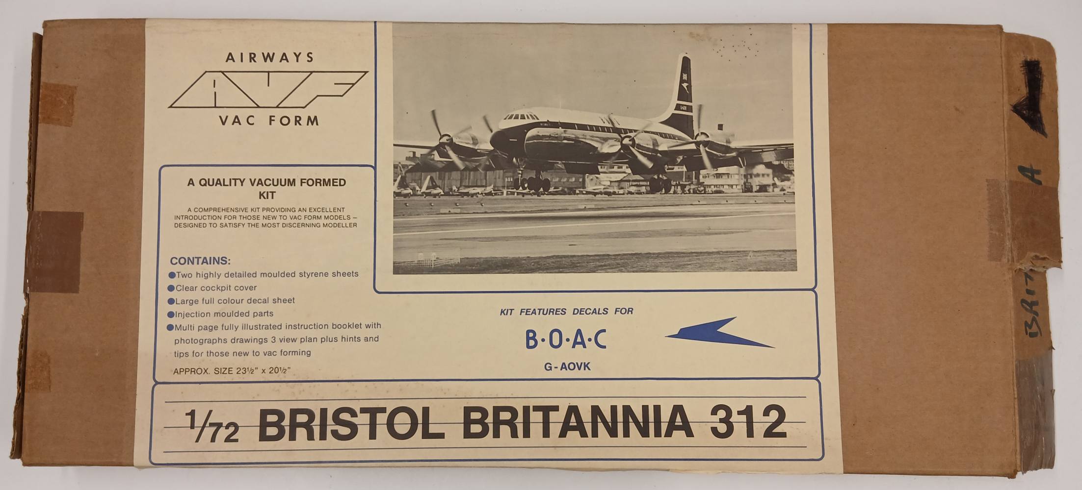 KINGKIT MODEL SCRAPYARD AIRWAYS VAC FORM BRISTOL BRITANNIA 312 INCOMPLETE Salvage Yard