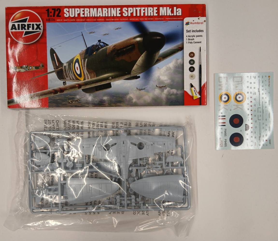 KINGKIT MODEL SCRAPYARD AIRFIX 68206 SUPERMARINE SPITFIRE MK.IA NO PAINTS/INSTRUCTIONS Salvage Yard