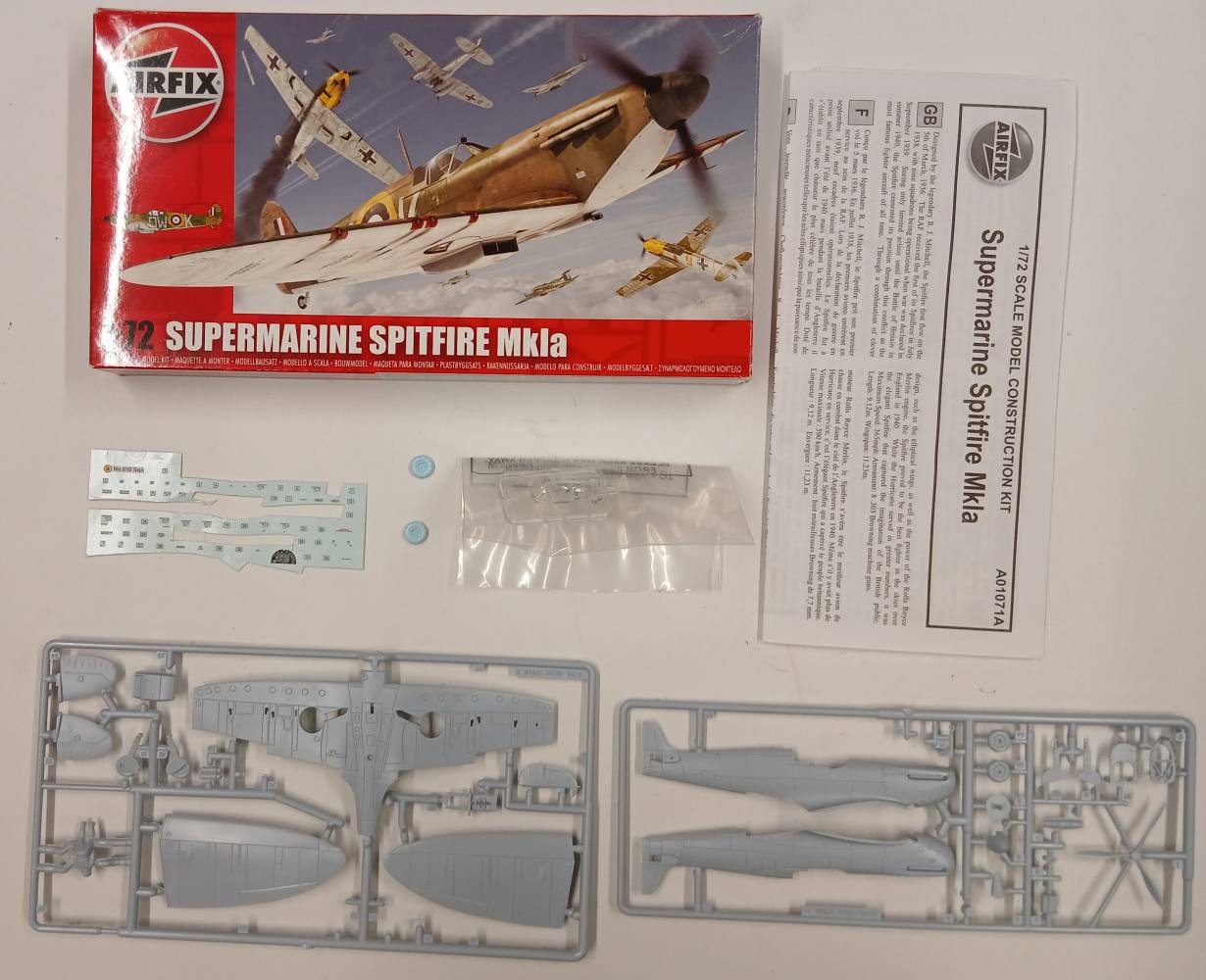 KINGKIT MODEL SCRAPYARD AIRFIX 01071A SUPERMARINE SPITFIRE MK1A CUT DECALS Salvage Yard