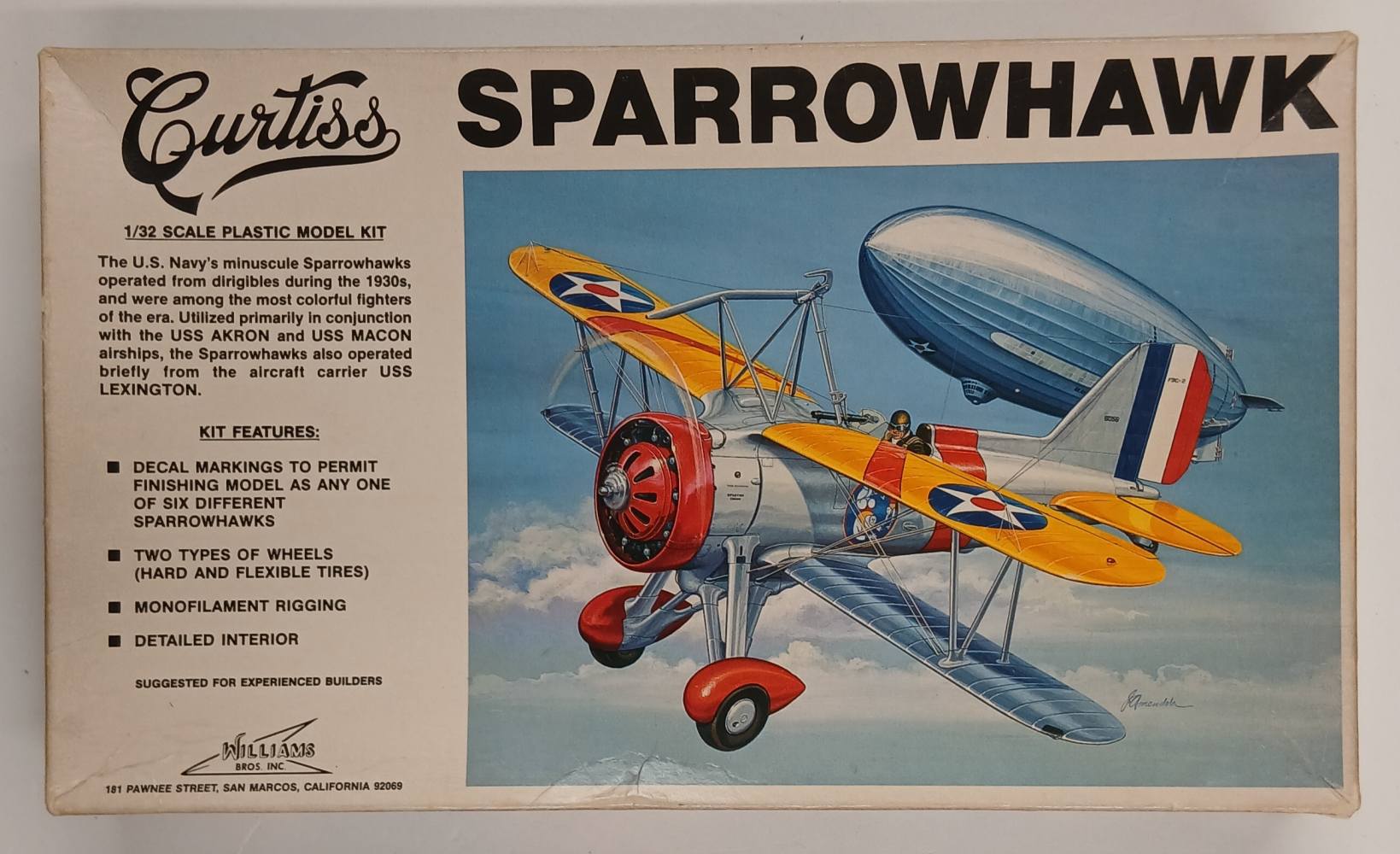 KINGKIT MODEL SCRAPYARD WILLIAMS 32F9C CURTISS SPARROWHAWK STARTED Salvage Yard