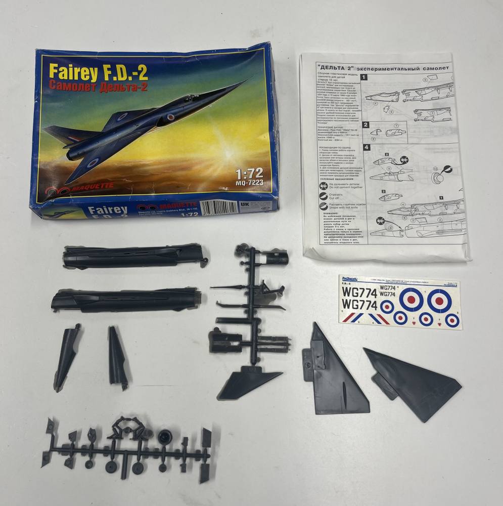 KINGKIT MODEL SCRAPYARD MAQUETTE 7223 FAIREY FD-2 CRACKED DECALS Salvage Yard