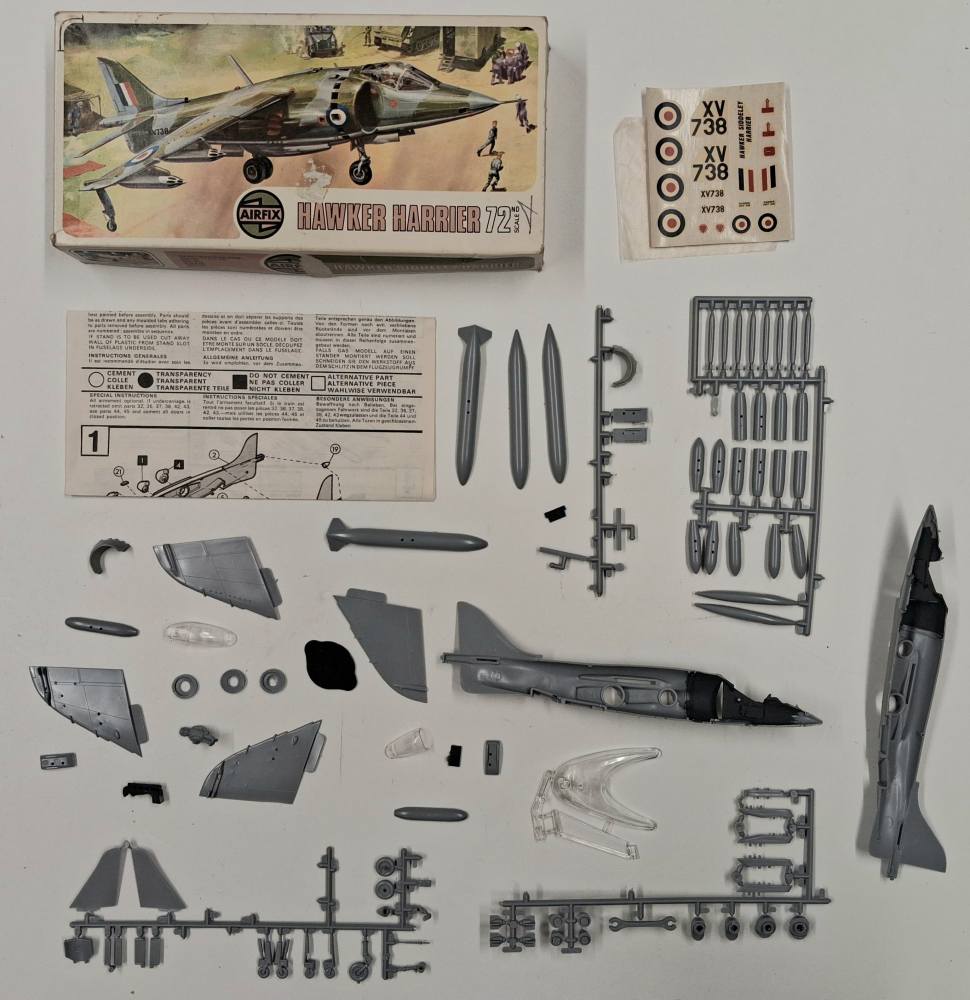 KINGKIT MODEL SCRAPYARD AIRFIX 02036-5 HAWKER HARRIER STARTED Salvage Yard