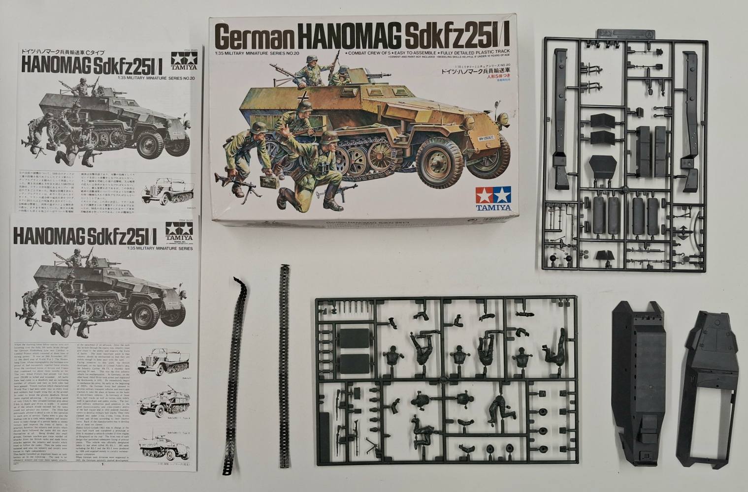 KINGKIT MODEL SCRAPYARD TAMIYA 35020.2200 HANOMAG SDKFZ25I/I NO DECALS Salvage Yard