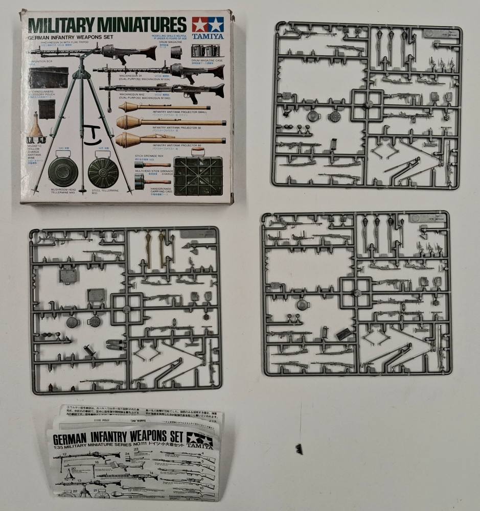 KINGKIT MODEL SCRAPYARD TAMIYA 35111..700 GERMAN INFANTRY WEAPONS SET INCOMPLETE Salvage Yard