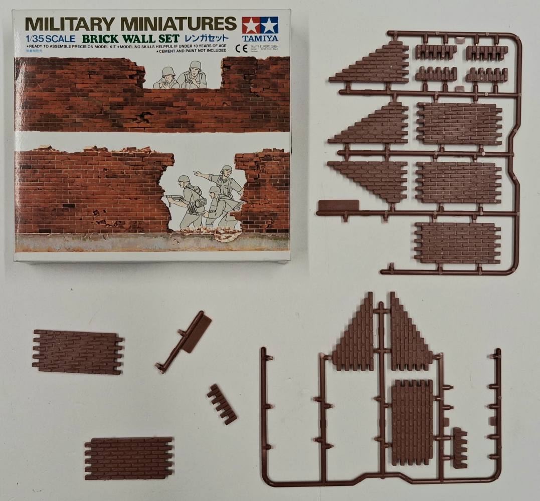 KINGKIT MODEL SCRAPYARD TAMIYA 35028.500 BRICK WALL SET INCOMPLETE Salvage Yard