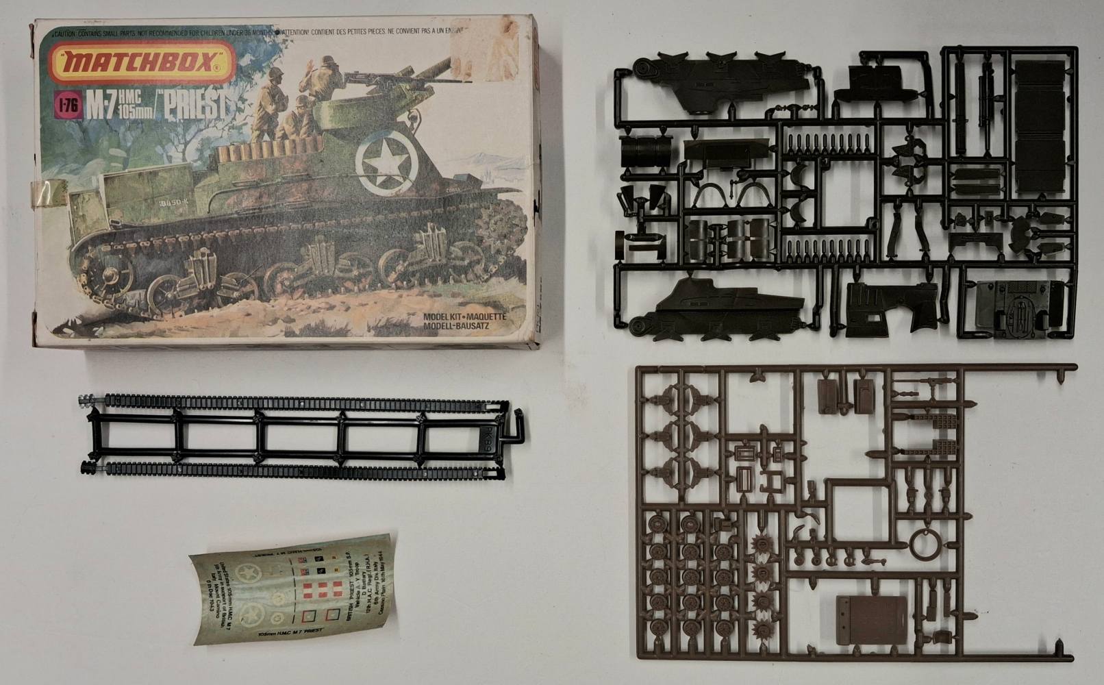 KINGKIT MODEL SCRAPYARD MATCHBOX PK-89 M-7 HMC 105mm PRIEST INCOMPLETE Salvage Yard