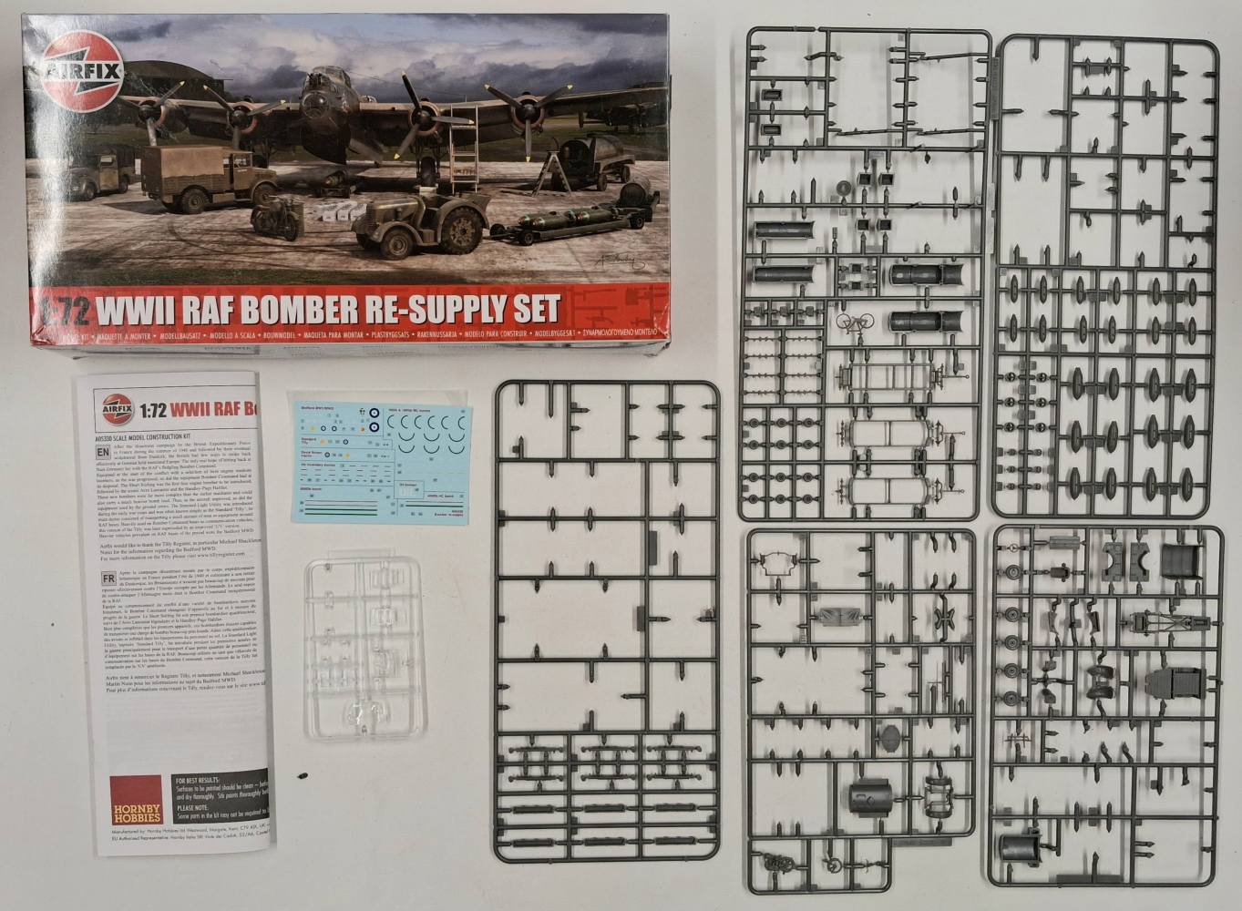 KINGKIT MODEL SCRAPYARD AIRFIX 05330 WWII RAF BOMBER RESUPPLY SET INCOMPLETE Salvage Yard
