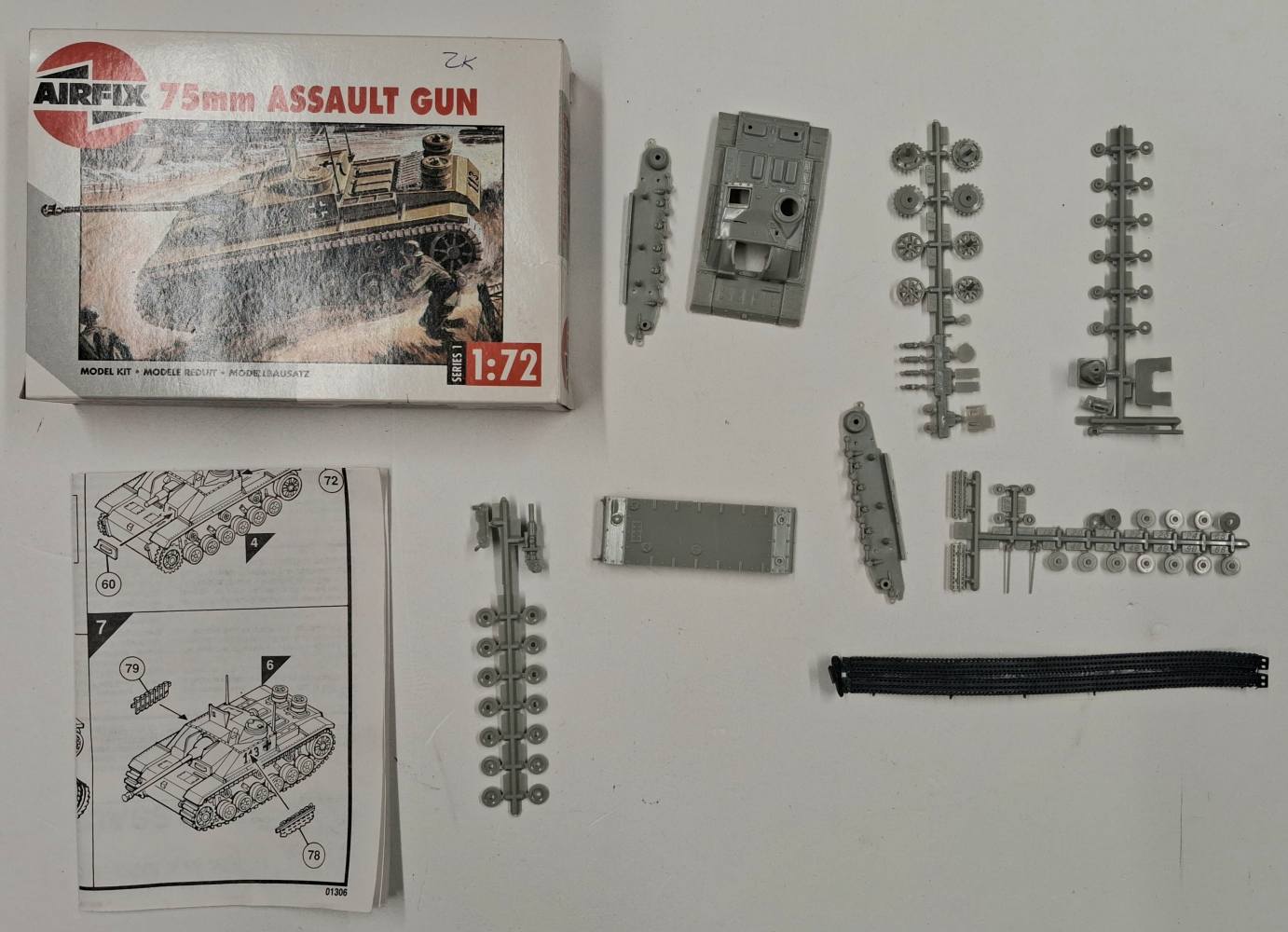 KINGKIT MODEL SCRAPYARD AIRFIX 01306 75mm ASSAULT GUN NO DECALS Salvage Yard