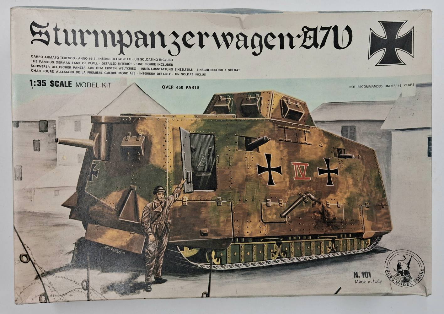KINGKIT MODEL SCRAPYARD TAURO MODEL TORINO 101 STURMPANZERWAGEN A7V INCOMPLETE Salvage Yard