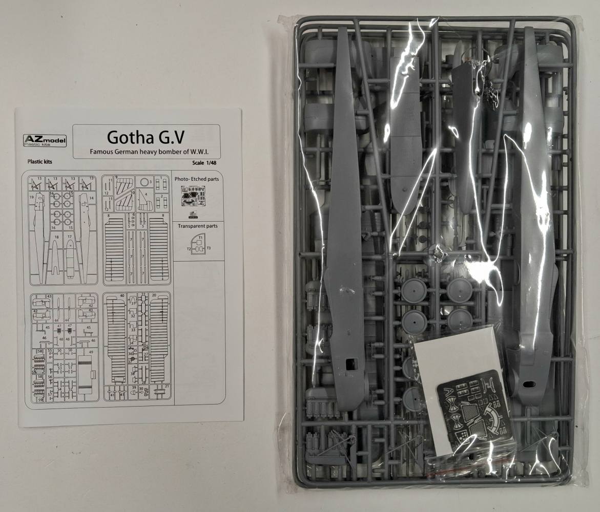 KINGKIT MODEL SCRAPYARD AZ MODEL PLASTIC KITS GOTHA G.V FAMOUS GERMAN HEAVY BOMBER OF W.W.I. NO BOX Salvage Yard