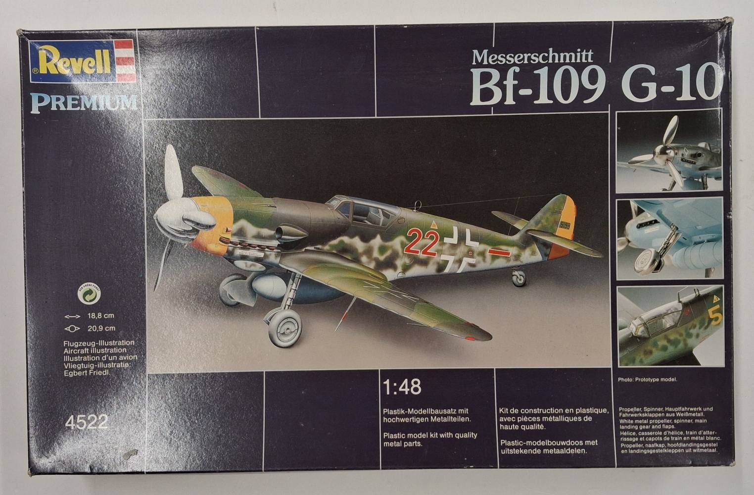 KINGKIT MODEL SCRAPYARD REVELL 4522 BF-109 G-10 NO DECALS Salvage Yard