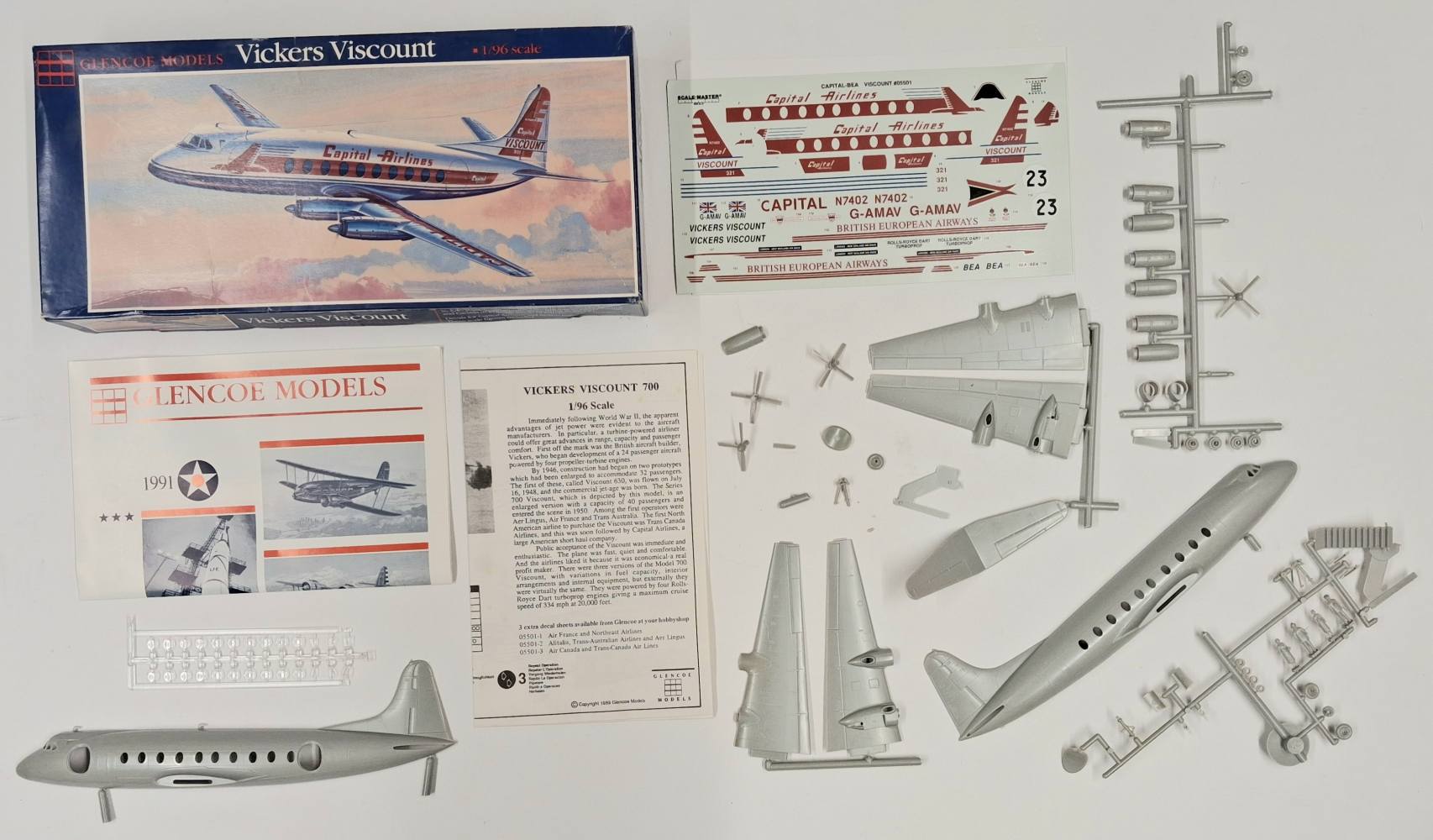 KINGKIT MODEL SCRAPYARD GLENCOE MODELS 05501 VICKERS VISCOUNT BROKEN PROP Salvage Yard