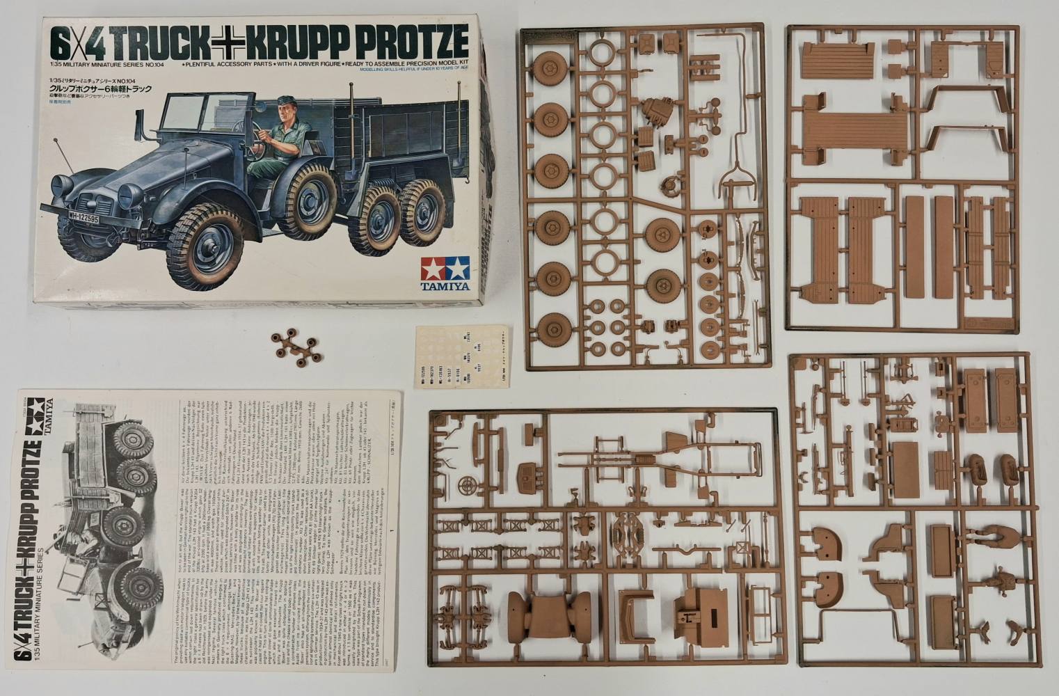 KINGKIT MODEL SCRAPYARD TAMIYA 35104 GERMAN 6X4 TRUCK KRUPP PROTZE STARTED Salvage Yard