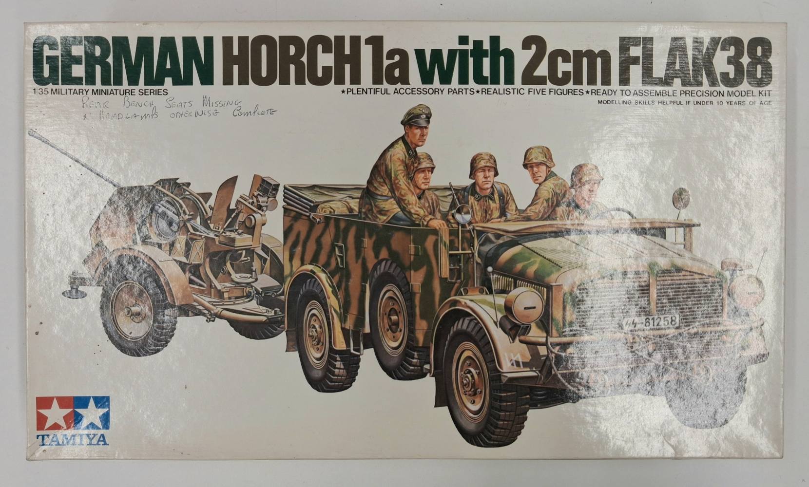 KINGKIT MODEL SCRAPYARD TAMIYA MM205 HORCH1A WITH 2cm FLAK38 INCOMPLETE STARTED Salvage Yard