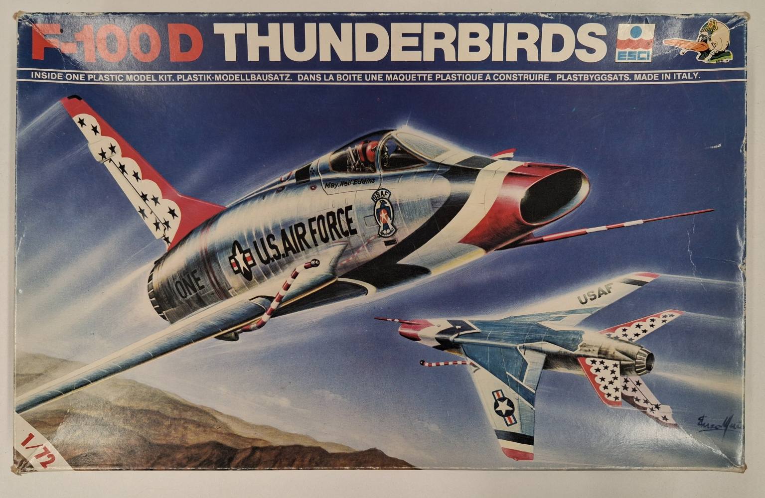 KINGKIT MODEL SCRAPYARD ESCI 9024 F-100 D THUNDERBIRDS CRACKED DECALS Salvage Yard