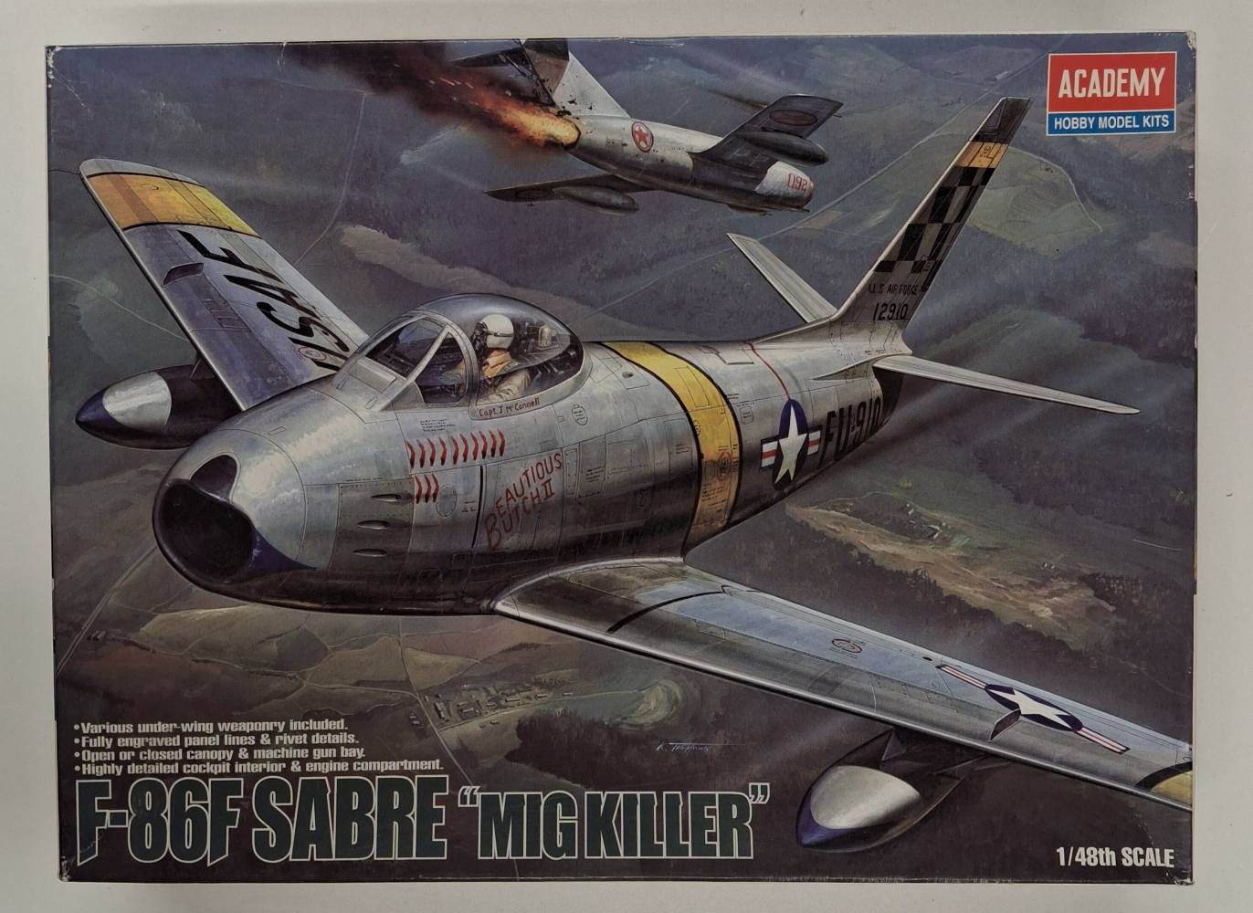 KINGKIT MODEL SCRAPYARD ACADEMY 2183 F-86F SABRE MIG KILLER STARTED Salvage Yard