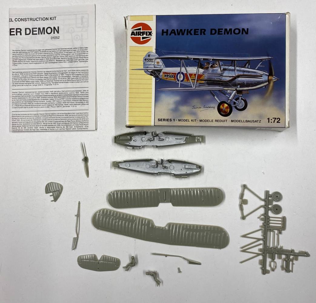 KINGKIT MODEL SCRAPYARD AIRFIX 01052 HAWKER DEMON STARTED NO DECALS INCOMPLETE Salvage Yard