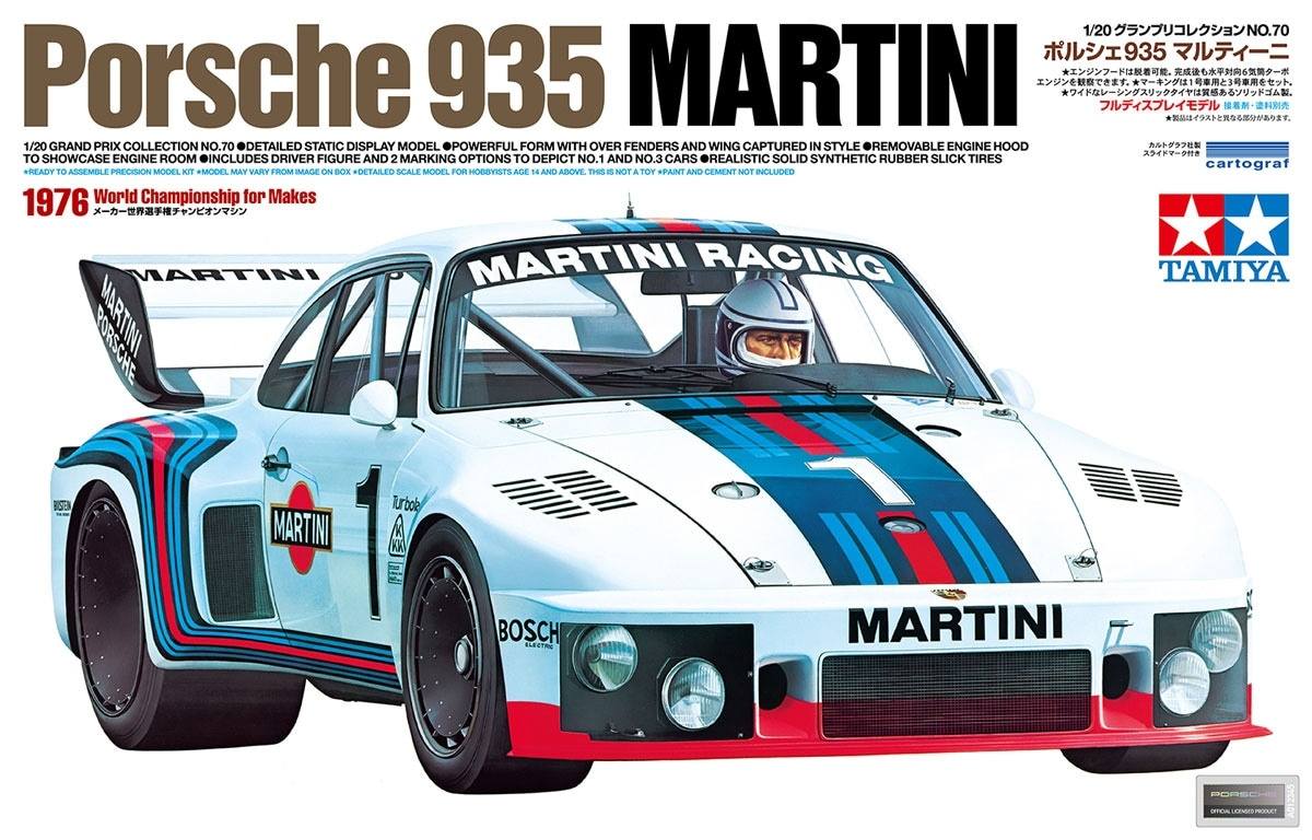Detail Up 1/12 Porsche 935 Martini Racing Panel Markings – TWPUZZ Water Decal Sheet, Unassembled Kit