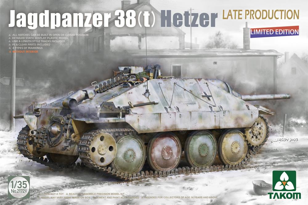 TAKOM 2172X JAGDPANZER 38 T HETZER LATE PRODUCTION Military Model Kits