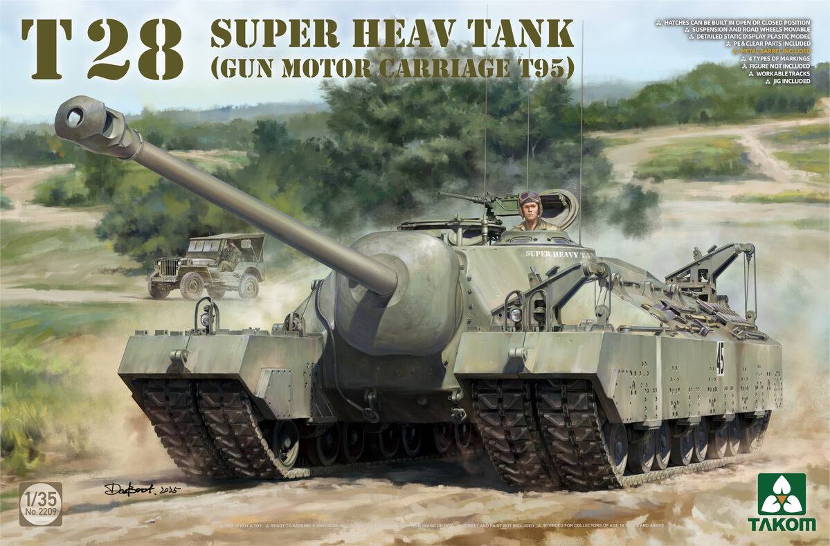 TAKOM 2209 US ARMY T28 SUPER HEAVY TANK Military Model Kits