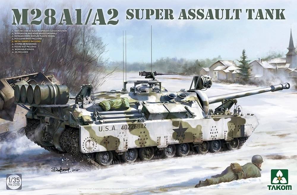 TAKOM 2210 US ARMY M28 A1/A2 SUPER ASSAULT TANK Military Model Kits