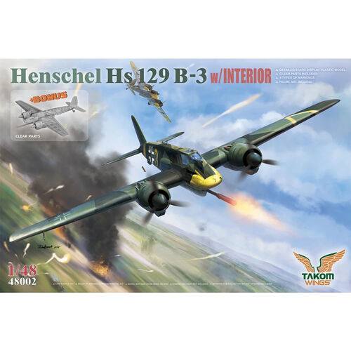 TAKOM 48002 HENSCHEL HS 129 B-3 WITH INTERIOR Aircraft Model Kits