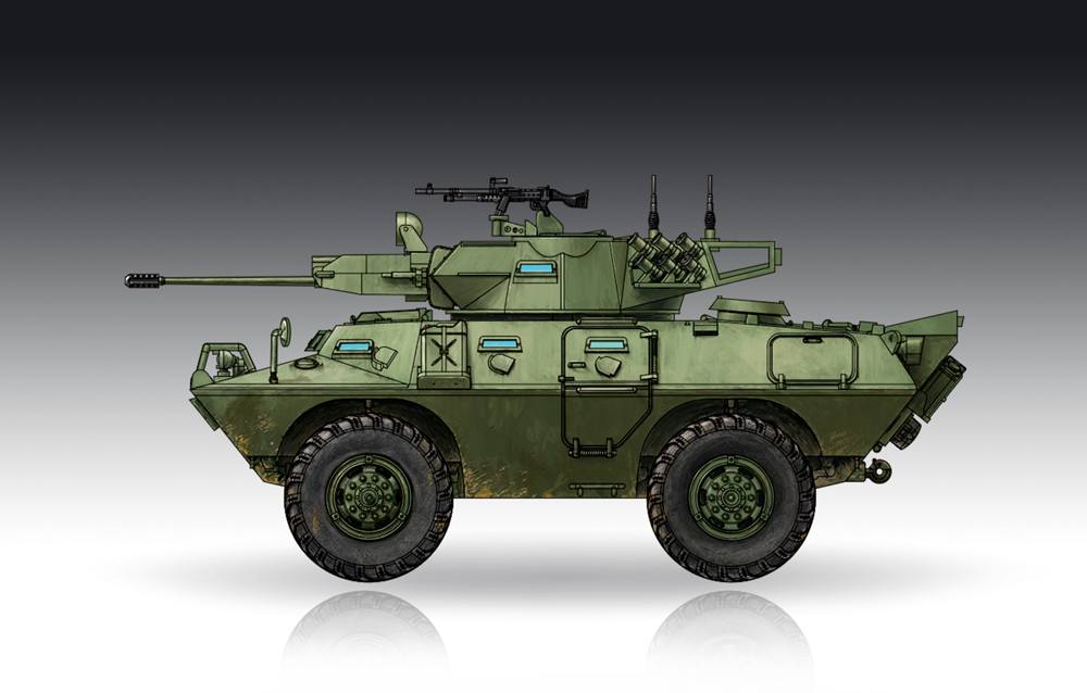 TRUMPETER MODELS 07441 V-150 COMMANDO WITH 20MM CANNON Military Model Kits