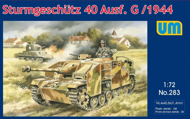 UNIMODEL 283 STURMGESCHUTZ 40 Ausf. G/1944 Military Model Kits