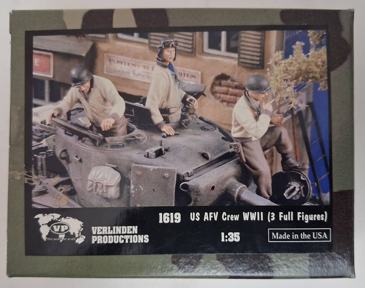 VERLINDEN PRODUCTIONS 1619 US AFV CREW WWII 3 FULL FIGURES Model Figures