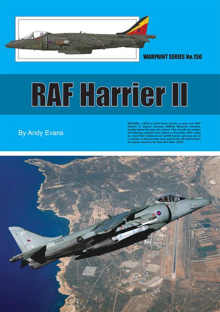 WARPAINT 150. RAF HARRIER II Books