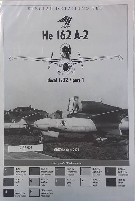 DISCOUNT DECALS 4503 FRITZ HE 162 A-2 FZ 32 001 Discount Decals