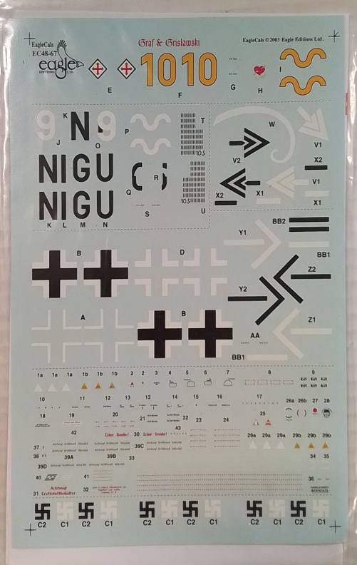 DISCOUNT DECALS 4562 eagle cals EC48-67 GRAF GRISLAWSKI Discount Decals