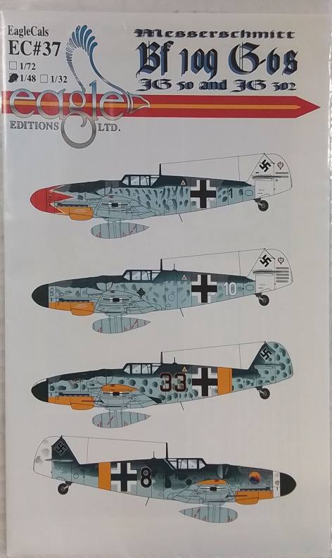 DISCOUNT DECALS 4567 EAGLE CALS EC 37 BF 109 G-6S JG 50 AND JG 302 Discount Decals