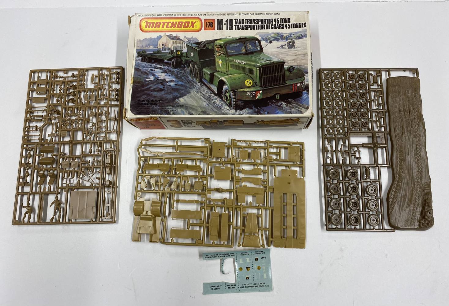 KINGKIT MODEL SCRAPYARD MATCHBOX PK-174 M-19 TANK TRANSPORTER CUT DECALS/NO INSTRUCTIONS Salvage Yard