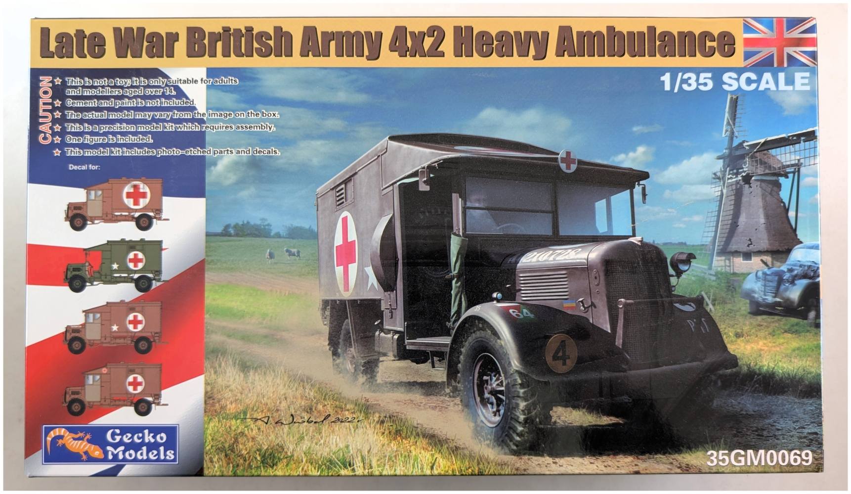 GECKO MODELS 35GM0069 LATE WAR BRITISH ARMY 4X2 HEAVY AMBULANCE Military Model Kits