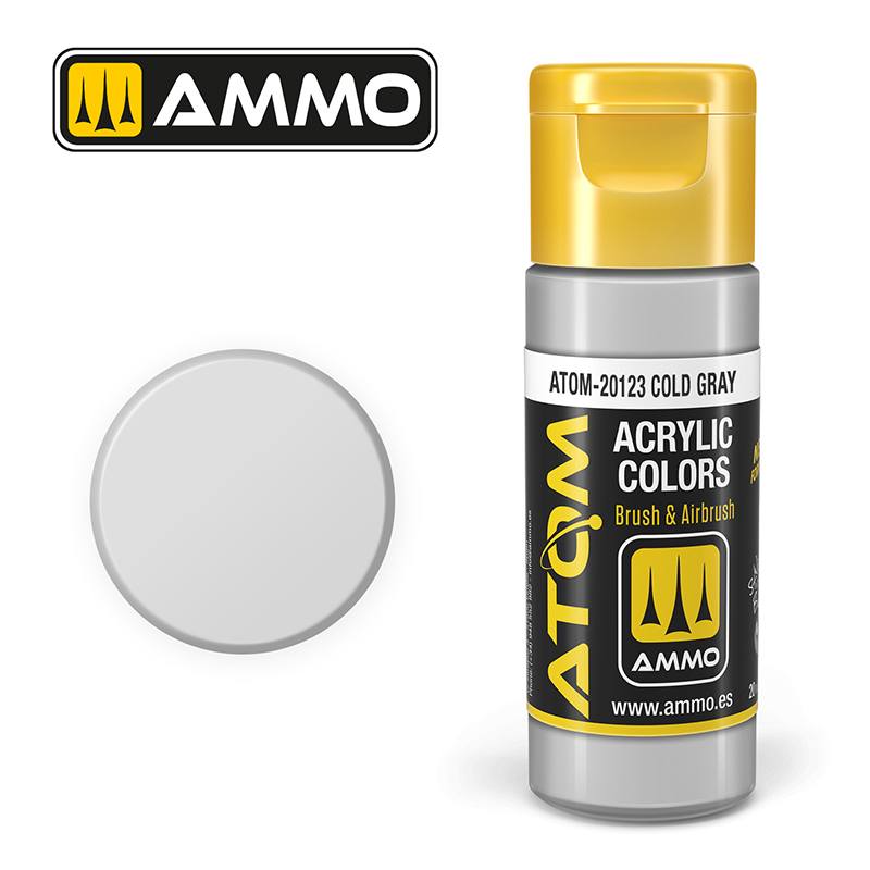 AMMO BY MIG JIMENEZ ATOM20123 ATOM COLOR Cold Gray UK SALE ONLY Paint & Accessories