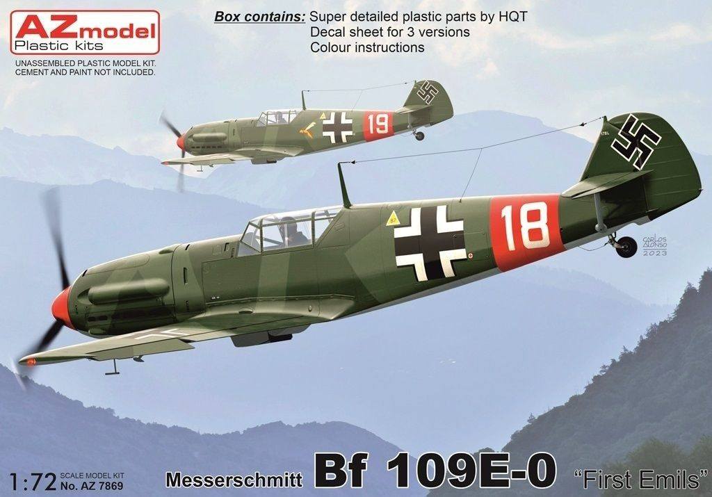 AZ MODEL 7869 MESSERSCHMITT BF 109E-0 FIRST EMILS Aircraft Model Kits