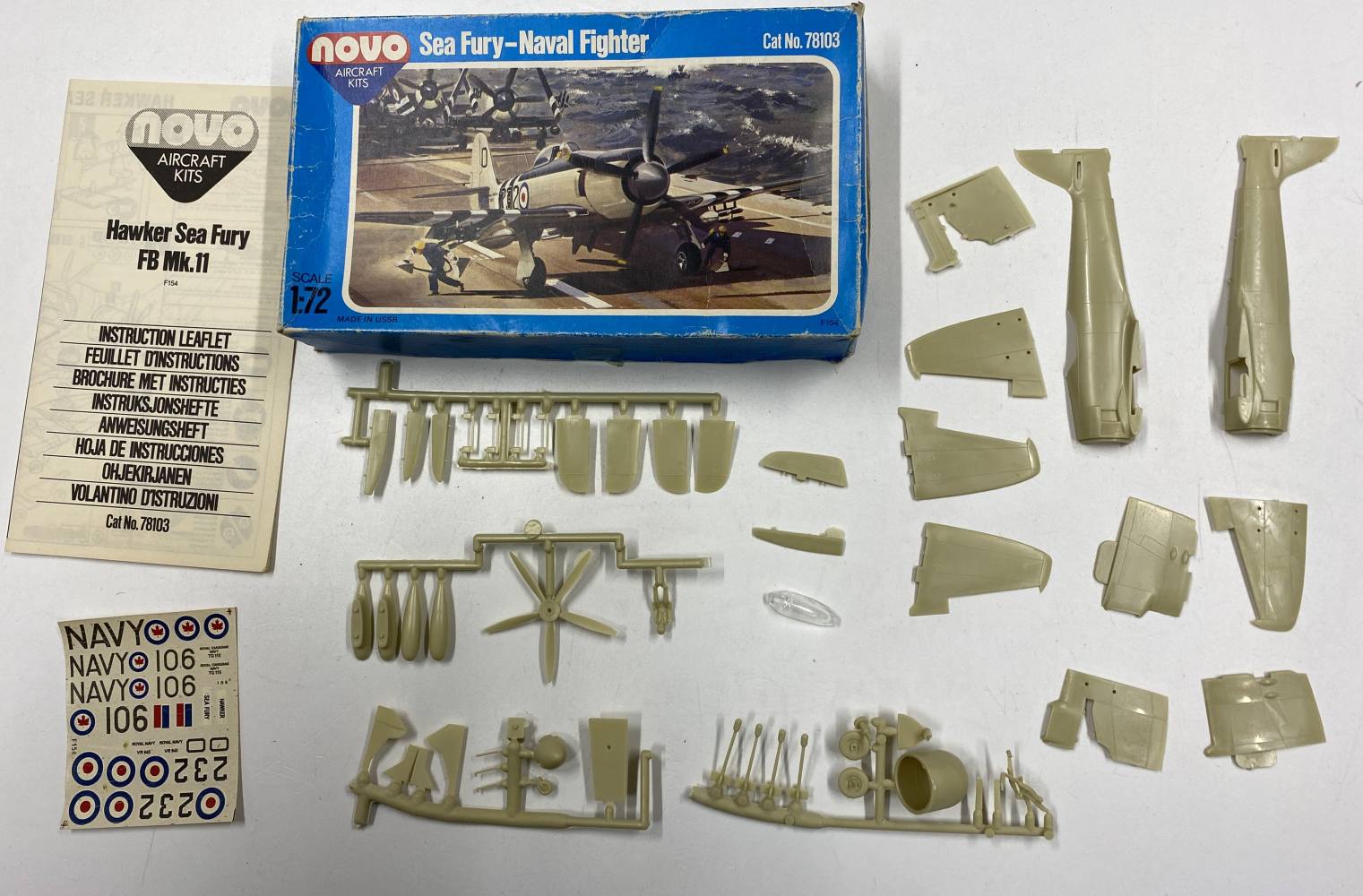 KINGKIT MODEL SCRAPYARD NOVO 78103 HAWKER SEAE FURY FB MK.11 CRACKED DECALS Salvage Yard
