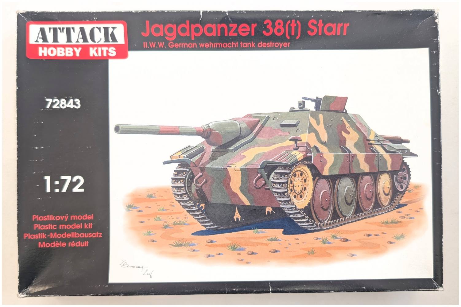 ATTACK 72843 JAGDPANZER 38 T STARR Military Model Kits