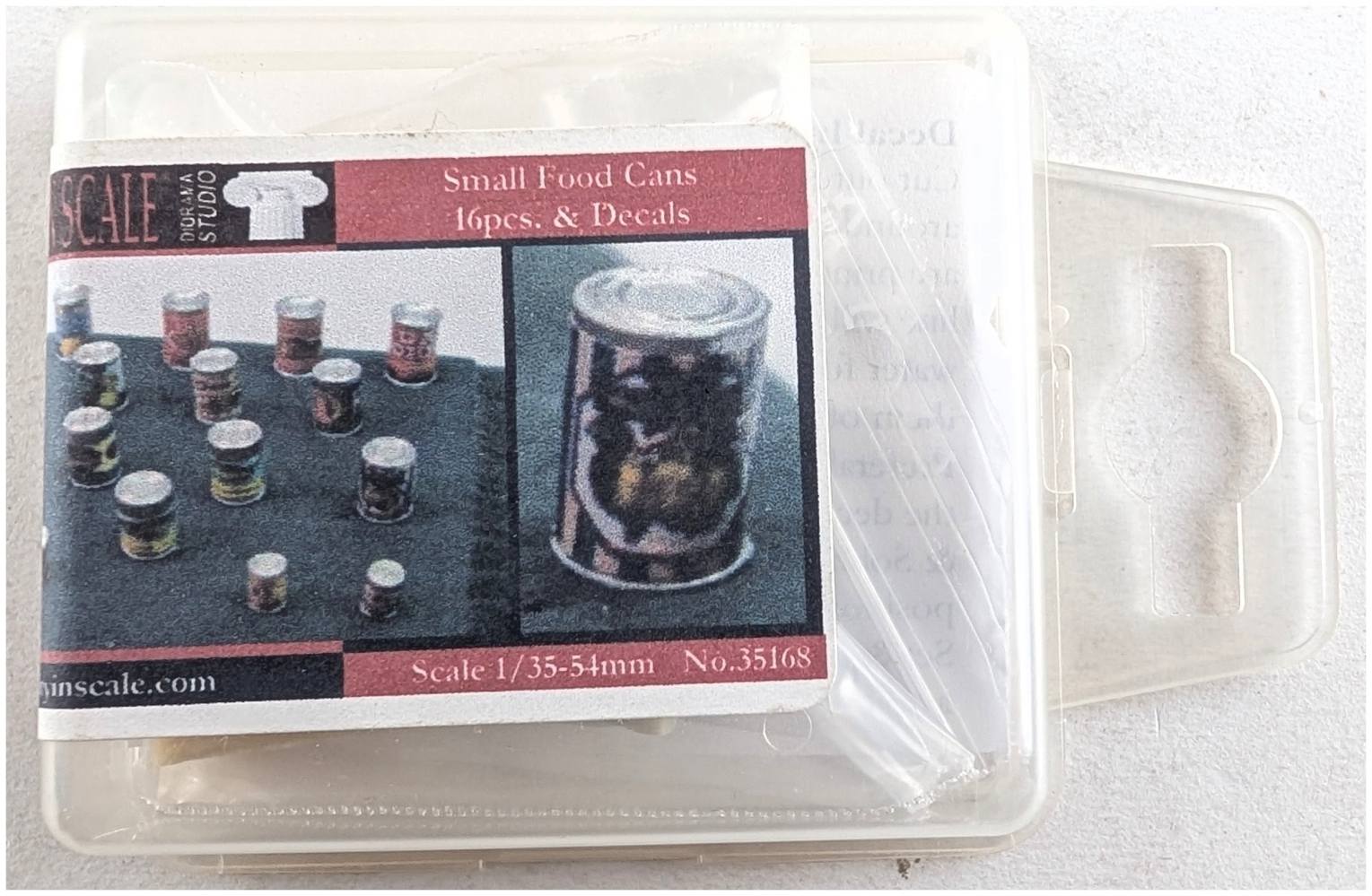 REALITY IN SCALE 35168 SMALL FOOD CANS 16PCS DECALS Miscellaneous