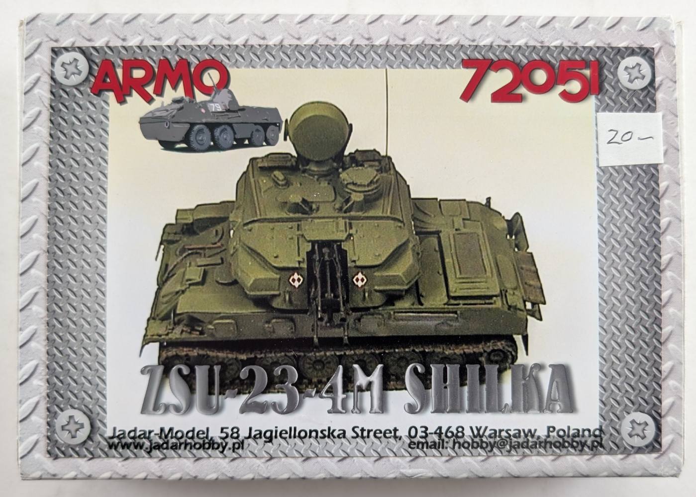 JADAR MODEL 72051 ZSU 23-4M SHILKA Military Model Kits