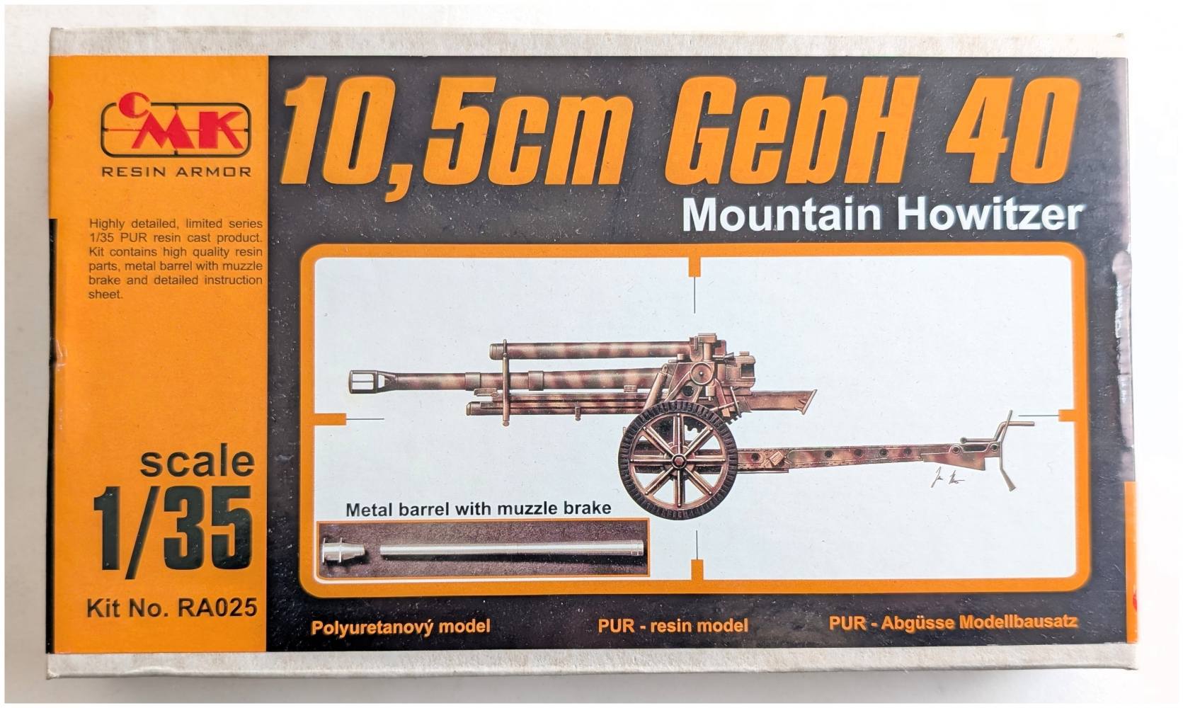 CMK RA025 10 5CM GEBH 40 MOUNTAIN HOWITZER Military Model Kits