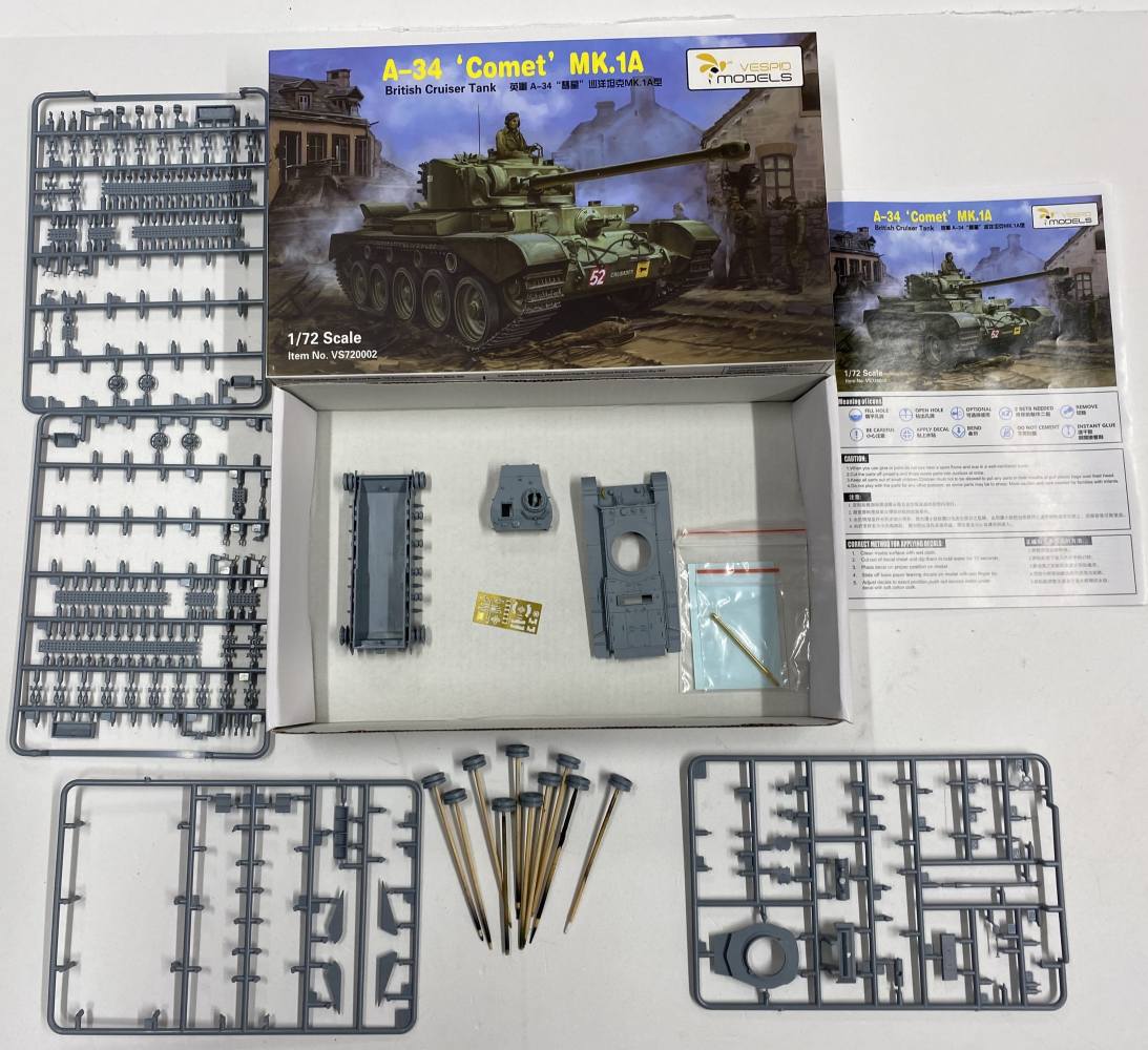 KINGKIT MODEL SCRAPYARD VESPID 720002 A-34 COMET MK.1A STARTED Military Model Kits