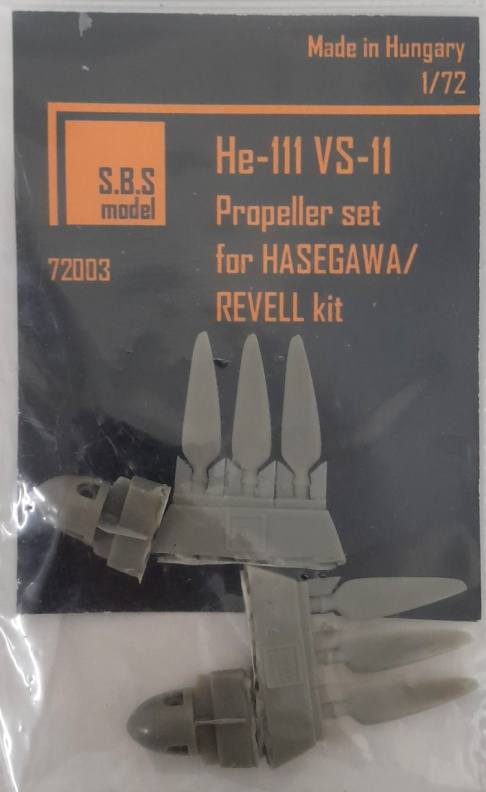 SBS MODEL HE-111 VS-11 PROPELLER SET FOR HASEGAWA/REVELL KIT Conversion Sets