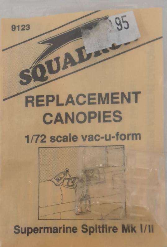UNKNOWN MAKE REPLACEMENT CANOPIES FOR SUPERMARINE SPITFIRE MK I/II Conversion Sets