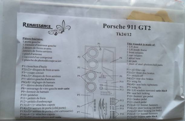 RENAISSANCE TK24/12 PORSCHE 911 GT2 Conversion Sets
