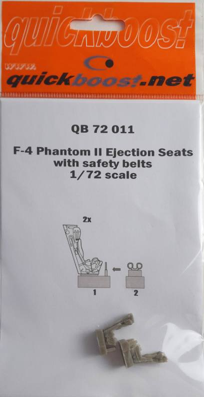QUICKBOOST.NET QB 72 011 F-4 PHANTOM II EJECTION SEATS WITH SAFETY BELTS Conversion Sets