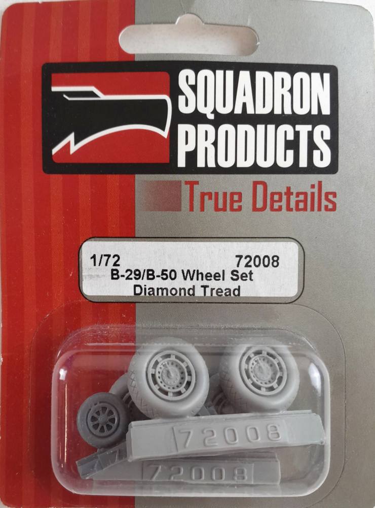 SQUADRON PRODUCTS 72008 B-29/B-50 WHEEL SET DIAMOND TREAD Conversion Sets