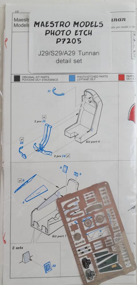 MAESTRO MODELS P7205 J29/S29/A29 TUNNAN DETAIL SET Conversion Sets